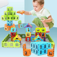 Lade das Bild in den Galerie-Viewer, Waffle Interlocking Building Blocks with Storage Container for Kids & Toddlers | Shinymarch®